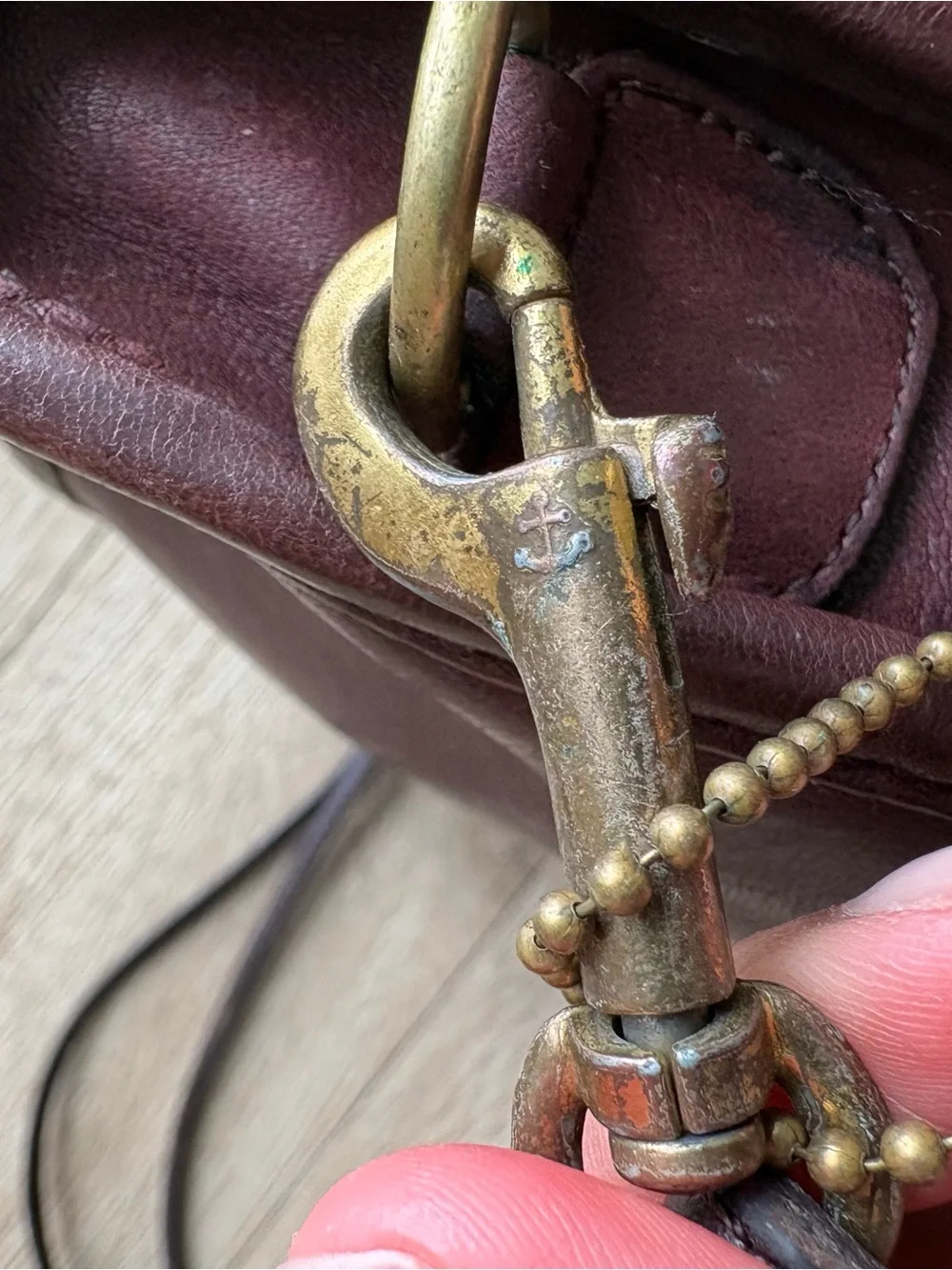 Vintage Coach Rare NYC Burgundy Zippered Clutch
